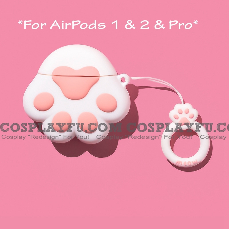 Cute Gatto Paw | Airpod Case | Silicone Case for Apple AirPods 1, 2, Pro Cosplay